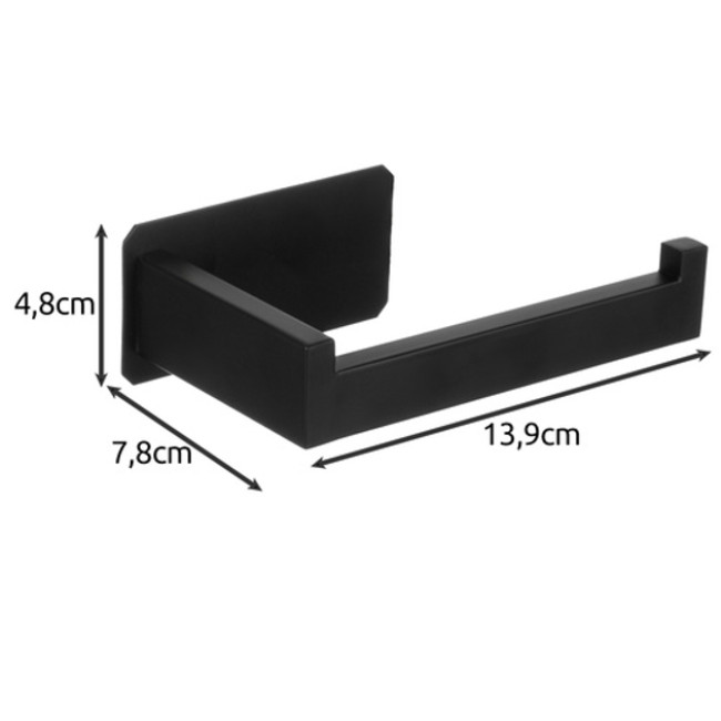 Держатель для туалетной бумаги Ruhhy 25067 черная матовая, 4.8х13.9х7.8 см