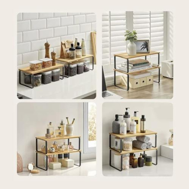 Бамбукова кухонна полиця - 2 шт. Ruhhy 25661