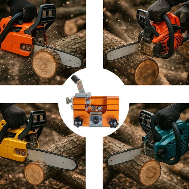 Ручний точильний станок для заточки ланцюгів Bigstren всіх видів ланцюгової пилки без демонтажу ланцюга (26297)