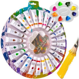 Великий набір акрилових фарб - 24 кольори по 12 мл