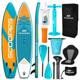 Надувна SUP дошка Scoopes Velo 350 см з веслом, сидінням, насосом і повним комплектом аксесуарів (112754)