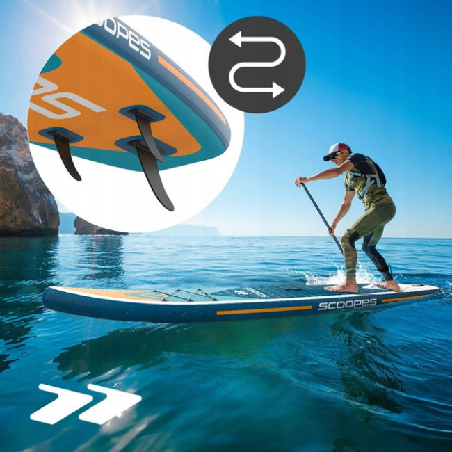 Надувна SUP дошка Scoopes Velo 350 см з веслом, сидінням, насосом і повним комплектом аксесуарів (112754)