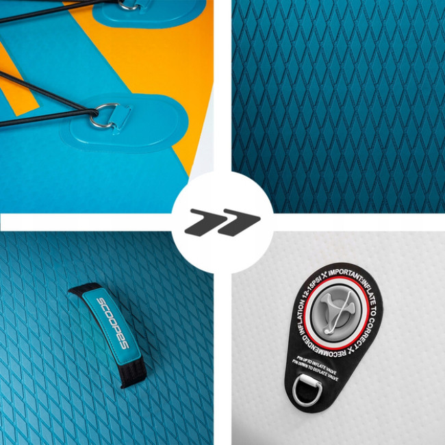 Надувна SUP дошка Scoopes Velo 350 см з веслом, сидінням, насосом і повним комплектом аксесуарів (112754)