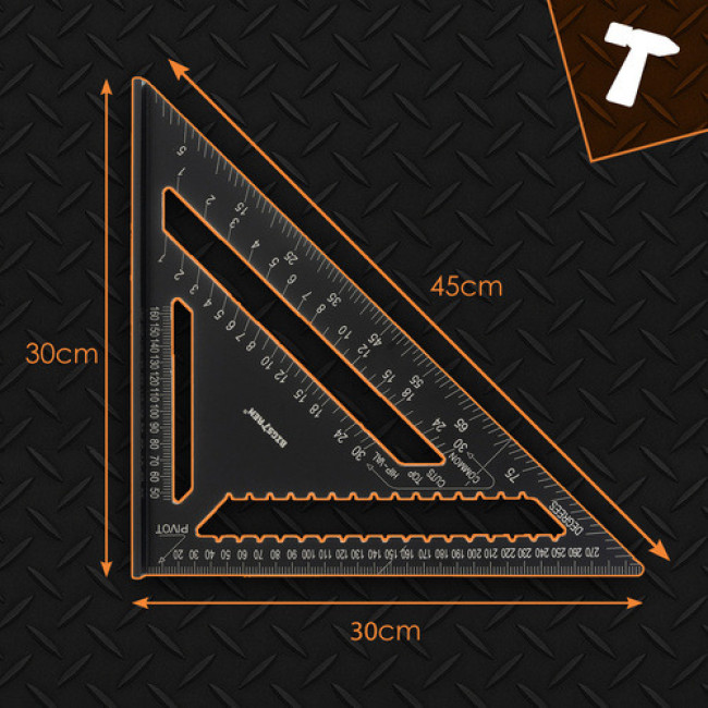 Плотницький угольник 30х30 см Bigstreen 25874/n