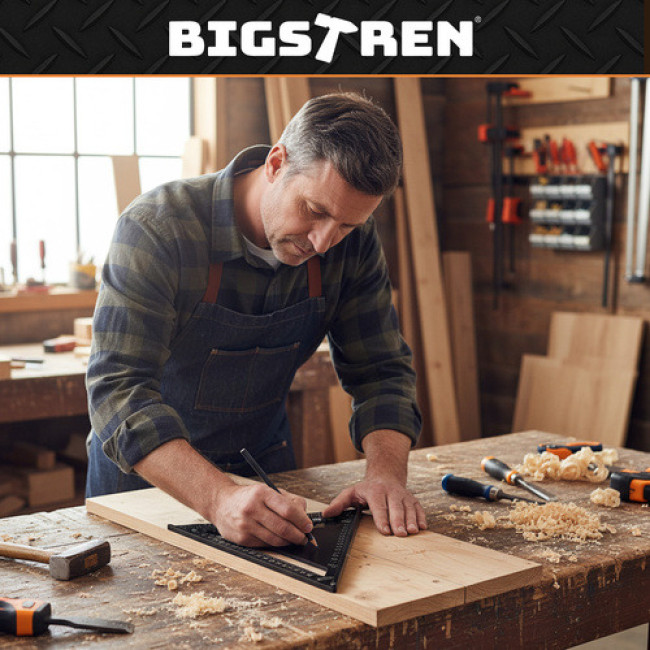 Плотницький угольник 30х30 см Bigstreen 25874/n