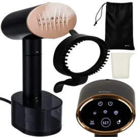 Відпарювач для одягу вертикальний Ruhhy 26339 Black 2 кВт ручний паровий праска для дому 3 рівня пару сенсорне керування + насадка щітка