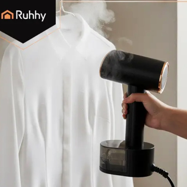 Відпарювач для одягу вертикальний Ruhhy 26339 Black 2 кВт ручний паровий праска для дому 3 рівня пару сенсорне керування + насадка щітка