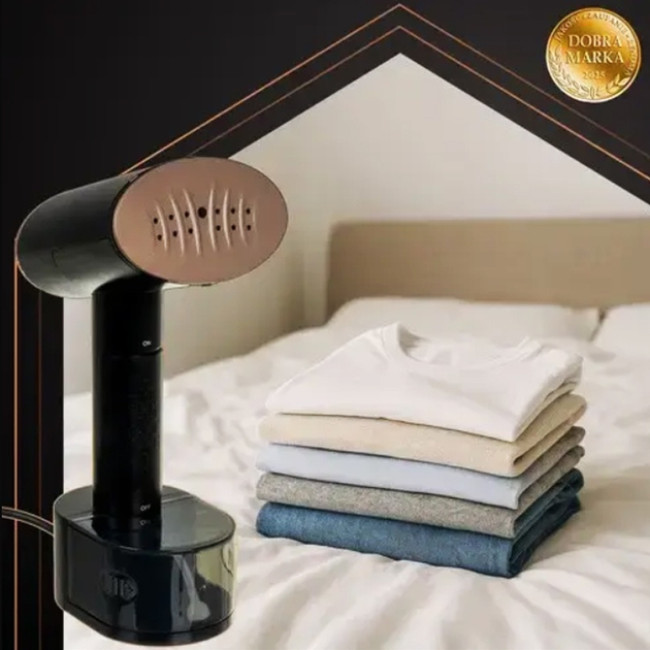 Відпарювач для одягу вертикальний Ruhhy 26339 Black 2 кВт ручний паровий праска для дому 3 рівня пару сенсорне керування + насадка щітка