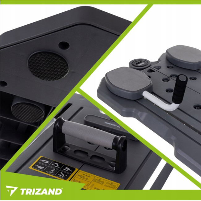 Багатофункціональна Dоска для пілатеса та йоги Trizand складна зі лічильником і еластичними ременями (26343)