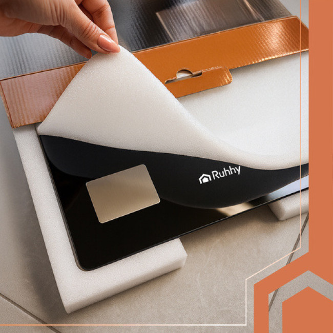 ЖК-весы для ванной кімнати - аналітичні, чорні, Ruhhy 20675/n