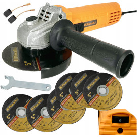 Болгарка (угловая шліфмашина) 2000Вт 125мм + 6 дисків Riwall Pro (Чехія)