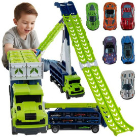 Велика вантажівка з треком і 6 машинками ISO TRADE 26527