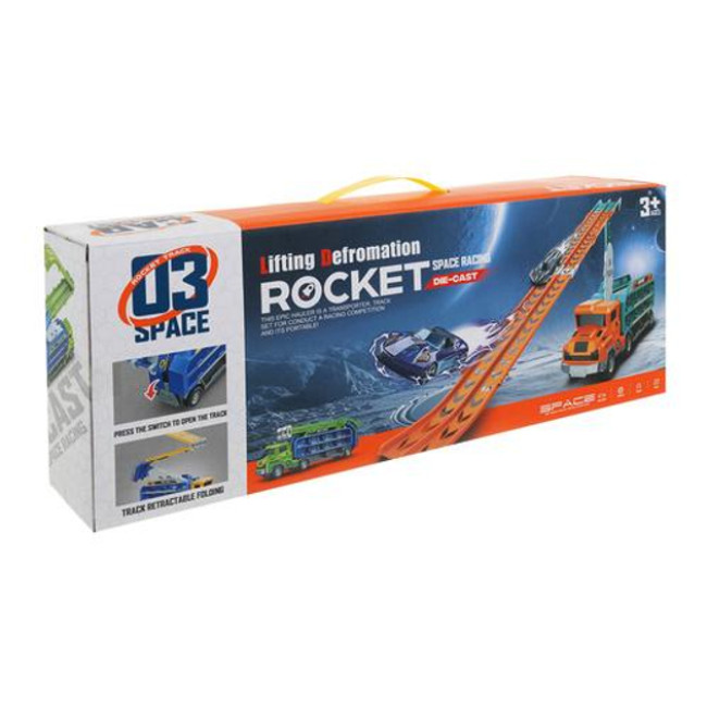 Велика вантажівка з треком і 6 машинками ISO TRADE 26527