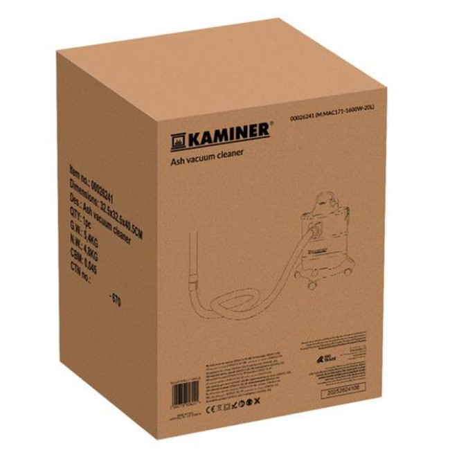 Пилосос для попелу ODK013-20L Kaminer 26241