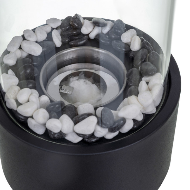 Біокамін настільний для дому та тераси Kaminer бездимний на біопаливі камінці 28 х 16 х 16 см (26300)