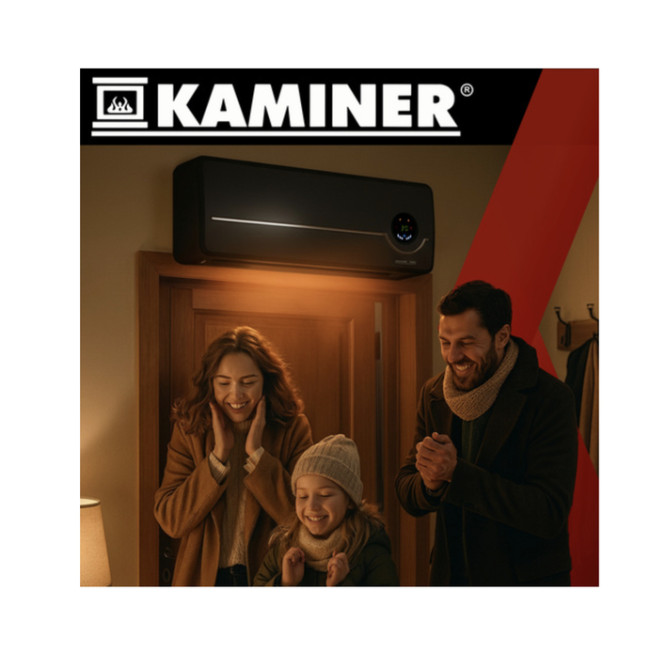 Обогреватель воздушная завеса Airo Kaminer с WiFi + пульт дистанционного управления 26388