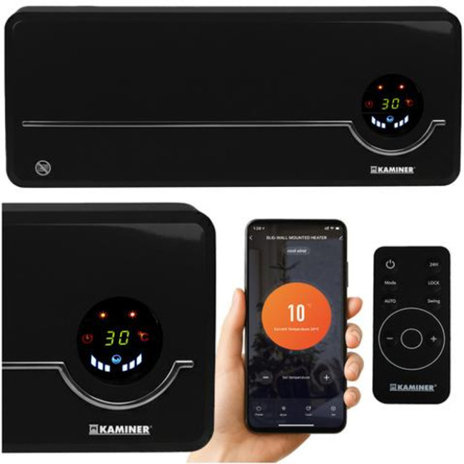 Обогреватель воздушная завеса Airo Kaminer с WiFi + пульт дистанционного управления 26388