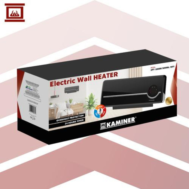 Обогреватель воздушная завеса Airo Kaminer с WiFi + пульт дистанционного управления 26388