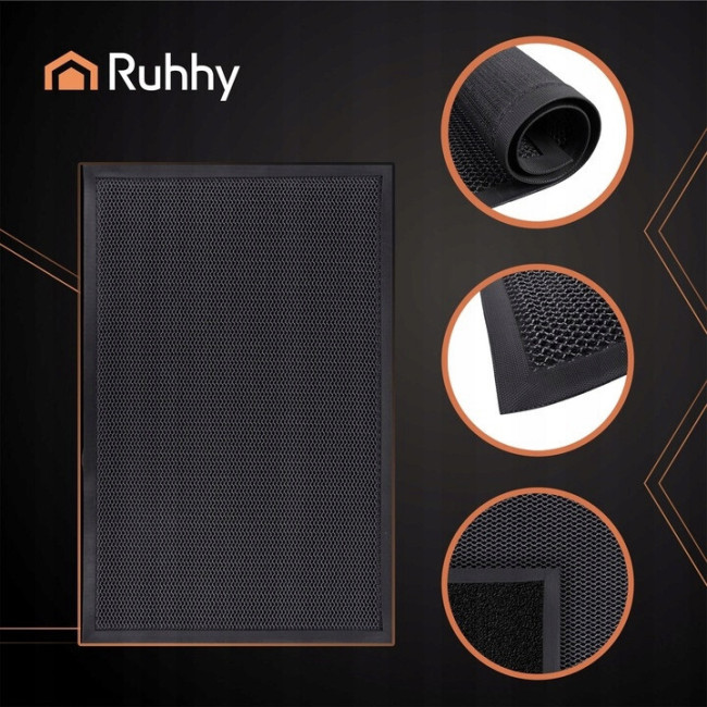 Придверний коврик Ruhhy 26185 (60х90 см, 3D-сетка, противоскальжуючий)