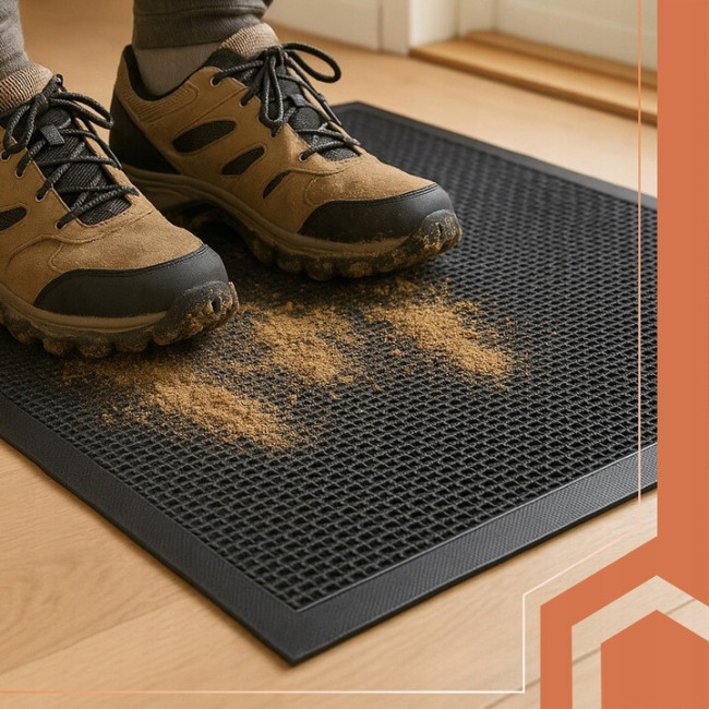 Придверний коврик Ruhhy 26185 (60х90 см, 3D-сетка, противоскальжуючий)