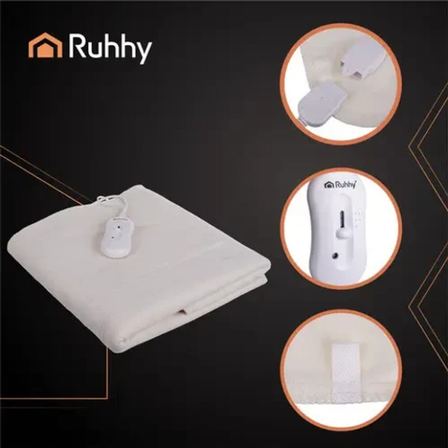 Електроодіяло з пультом 190*80см Ruhhy 26200, 65 Вт