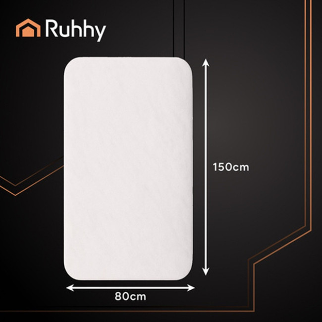 Електропростинь з підігрівом Ruhhy 26201 White електричне підкладочне покривало потужністю 65 Вт, 3 режими, 150 х 80 см