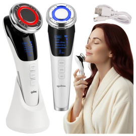 Масажер для обличчя 5в1 Soulima 25888 безголкова мезотерапія EMS-ліфтинг LED-світлотерапія ультразвуковий масаж і термотерапія
