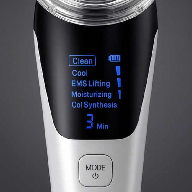 Масажер для обличчя 5в1 Soulima 25888 безголкова мезотерапія EMS-ліфтинг LED-світлотерапія ультразвуковий масаж і термотерапія