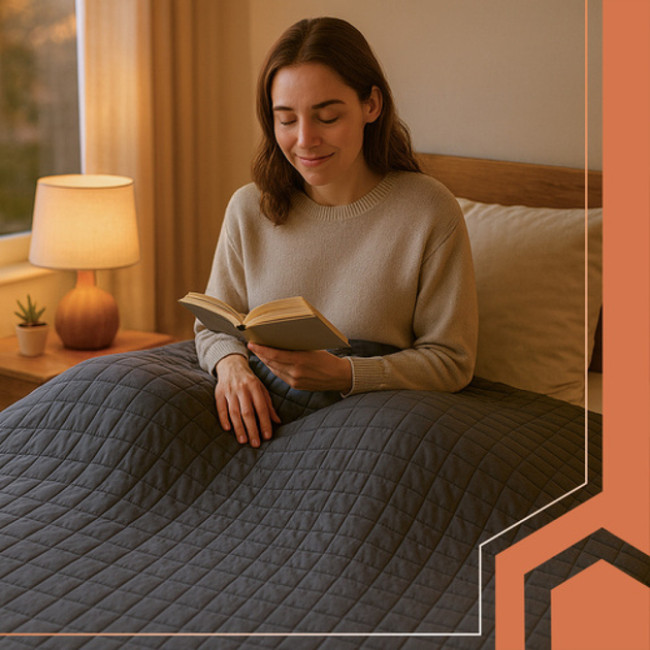 Одеяло утяжеленное гравитационное успокаивающее 10 кг Ruhhy 200 x 220 см Сіре (24427)