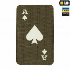 Шеврон SteelCats M-Tac нашивка Ace of Spades Laser Cut Ranger Green/GID (51109239)