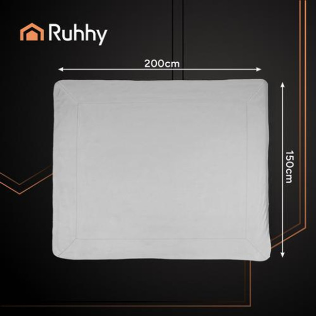 Теплое двустороннее одеяло плед 150 х 200 см Ruhhy 26293 серое