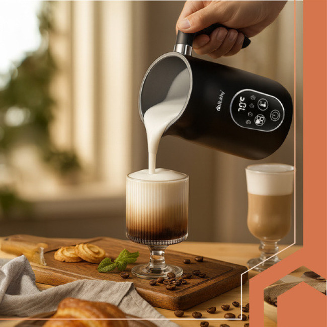 Капучинатор електричний вспінювач молока з дисплеєм 500 Вт Ruhhy 26649/n