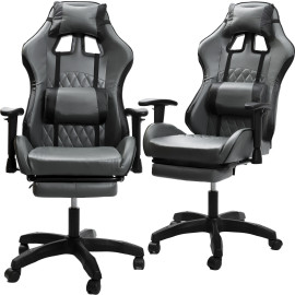 Крісло геймерське DIEGO Raptor сірий/чорний