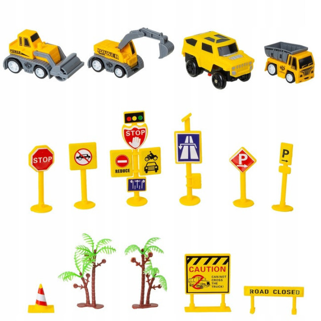 Автотрек, конструктор Iso Trade 26539 255 деталей, строительна траса, машинки