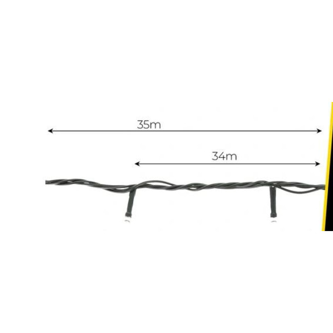 Світлодіодна гірлянда 35 м, біле світло, підходить для вулиці
