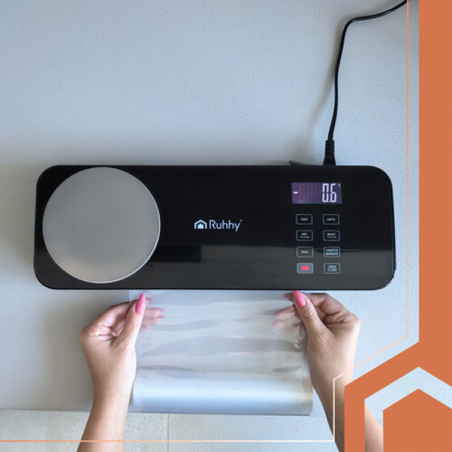 Вакууматор с весами и ножом Ruhhy 24756 вакуумный упаковщик 120 Вт