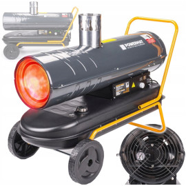 Теплова пушка дизельна з димоходом, термостатом та LCD-дисплеєм Powermat 40кВт (Польща)