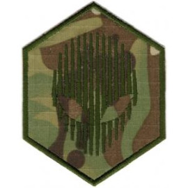 Шеврон SteelCats Сота (череп) / тк. мультикам / олива / нарукавна емблема (велика)