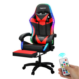 Крісло геймерське з підсвіткою Hanert G-Force RED + RGB