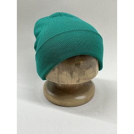 Шапка в'язана утеплена Аделіа, темно-зелена