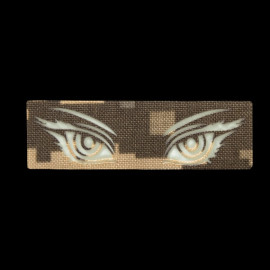 Шеврон Camotec Очі Аніме (2.5*8) Піксель/Люмін Лазерна різка (8904)