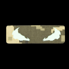 Шеврон Camotec Очі Венома (2.5*8) Піксель/Люмін Лазерна різка (8854)