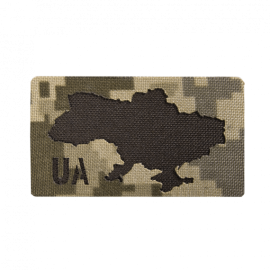 Шеврон Camotec UA Піксель/Олива Лазерна різка