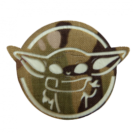 Шеврон Camotec Бейбі Йода/Грогу Multicam/ЛюмінЛазерна Різка (8666)