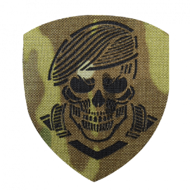 Шеврон Camotec Череп в береті (7*8) MC Лазерна Різка