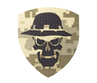 Шеврон Camotec Череп в панамі (7*8) Піксель Лазерна Різка (9031)