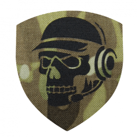 Шеврон Camotec Череп зв'язківець (7*8) MC Лазерна Різка (9021)