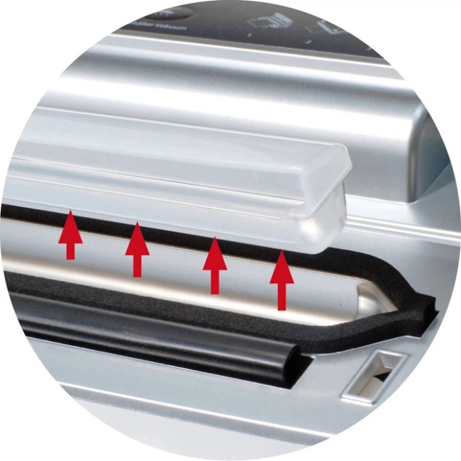 Вакуумний упаковщик СASO Design VC 200 з боксом, 120 Вт, вбудований різаки