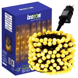 Новорічна ґірлянда Izoxis 26264 світлодіодна 300 LED 30 метрів теплий білий колір з вологозахистом 8 режимів