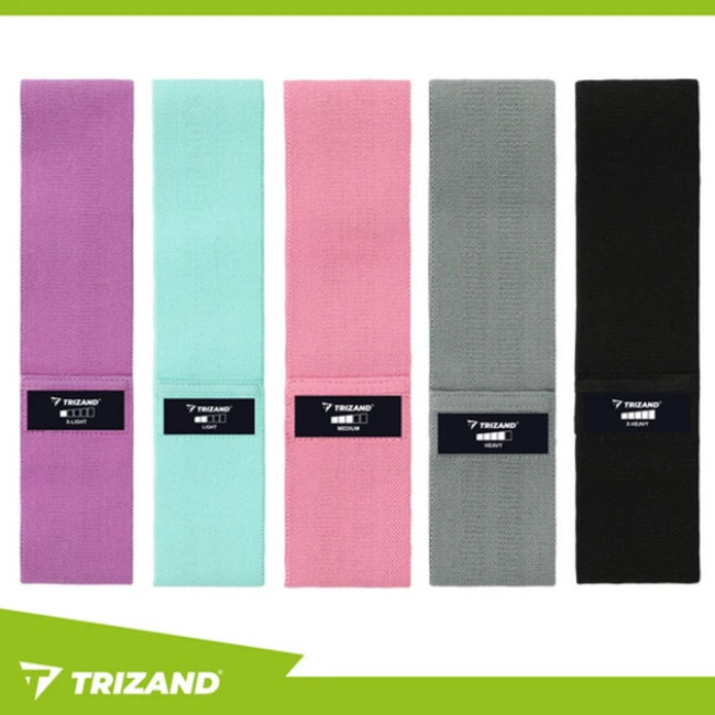 Еспандери для фітнесу 5 тканинних петель Trizand набір 5 шт 5-35 кг (25877)